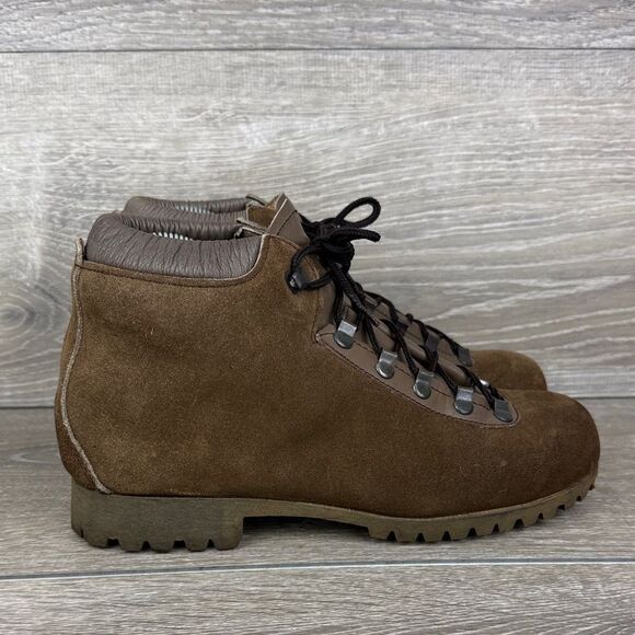Dunham Tyroleans Men’s Sz 6.5M Brown Suede Vtg Vibram Mountaineering Hiking Boot - Picture 1 of 12
